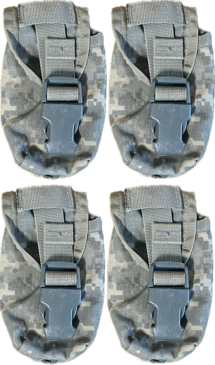 Lot of 4 USGI US Military Army MOLLE ACU UCP FLASH BANG GRENADE POUCH EXCELLENT