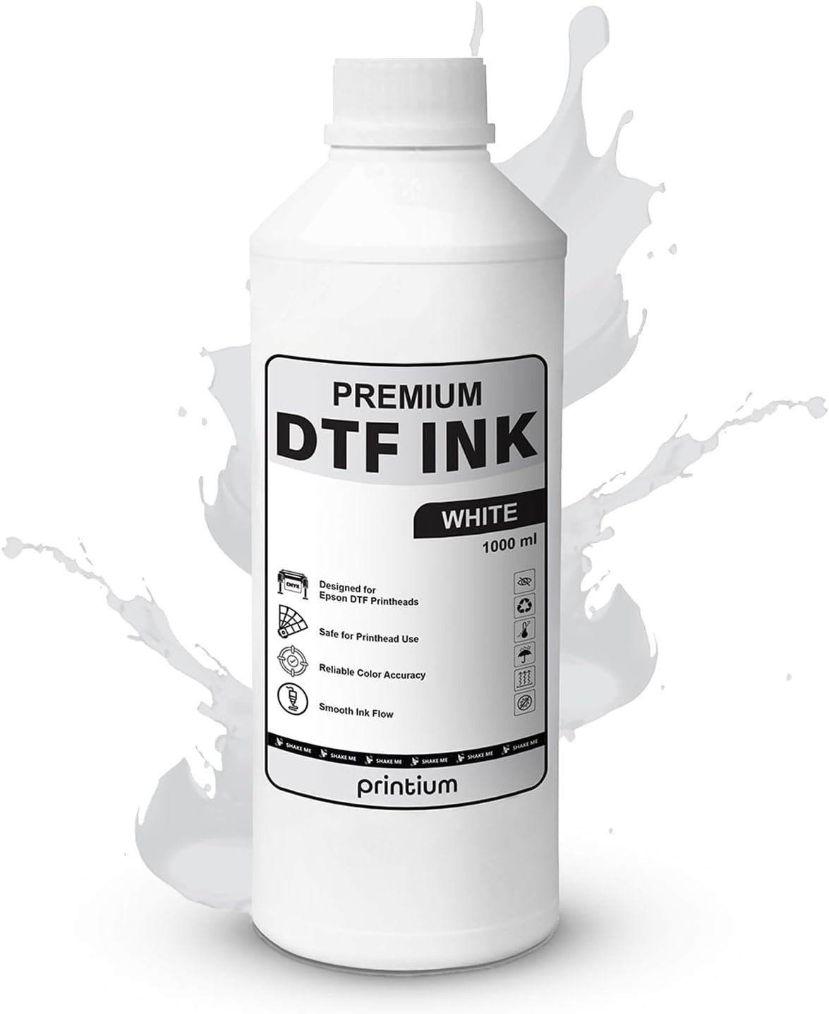 White DTF Ink 1000ml | Compatible with Various Printheads