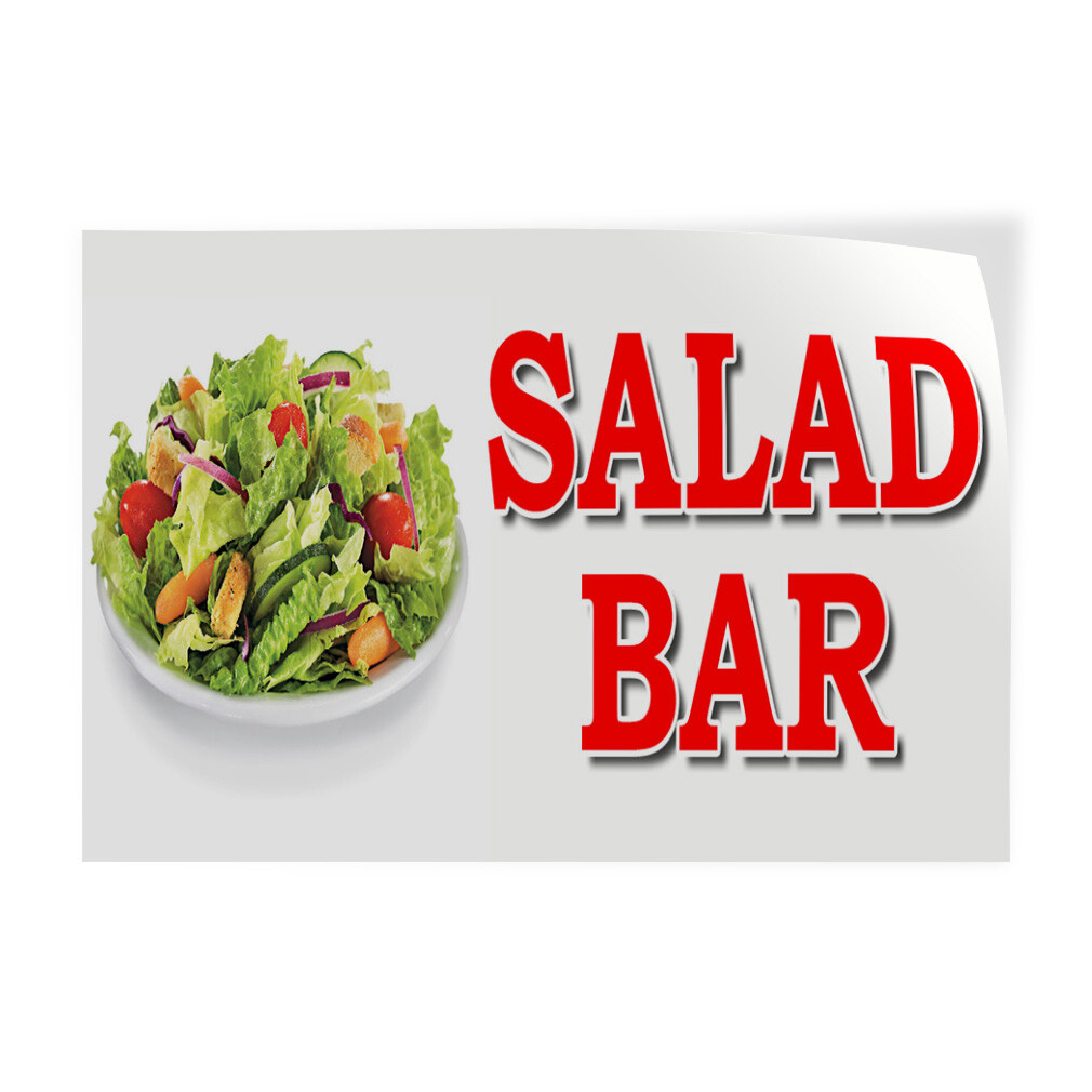 Decal Stickers Salad Bar Food Fair Truck Restaurant Vinyl Store Sign Label