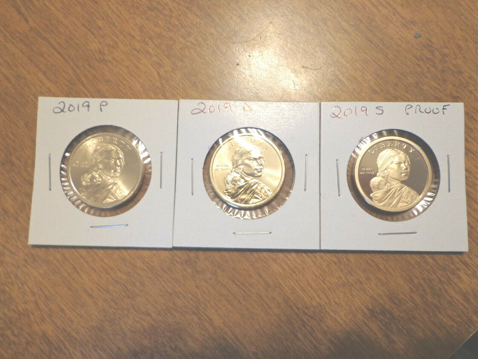 2019 P D S Sacagawea Dollar Proof Native American 3 Coin Set Lot PDS