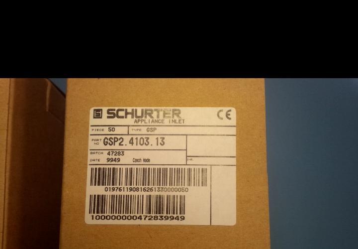 LOT OF (50) NEW SCHURTER GSP2.4103.13 APPLIANCE INLET SCREW MOUNT