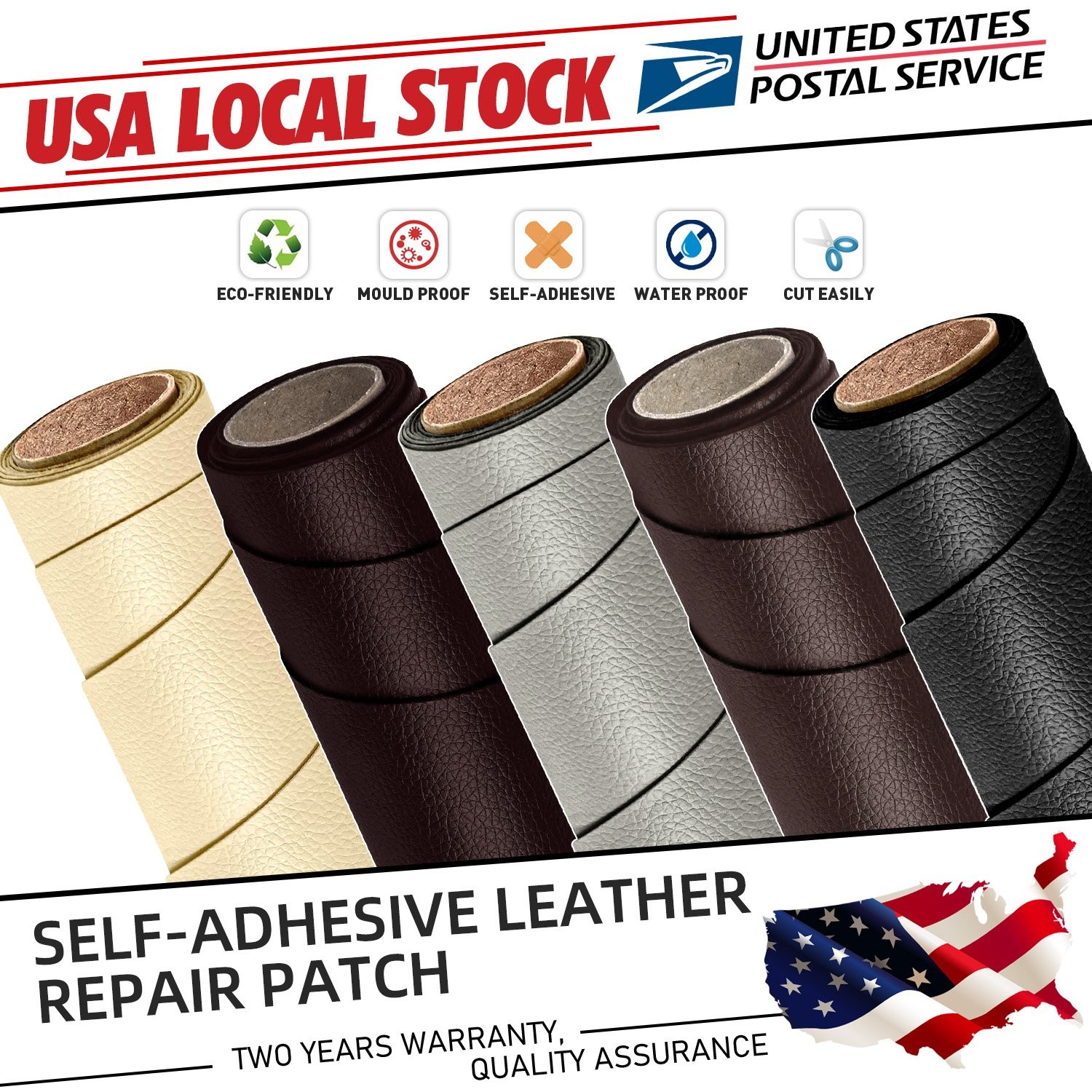 Leather Repair Type Patch Self Adhesive Couch Stick for Sofas Car Seats and Bags