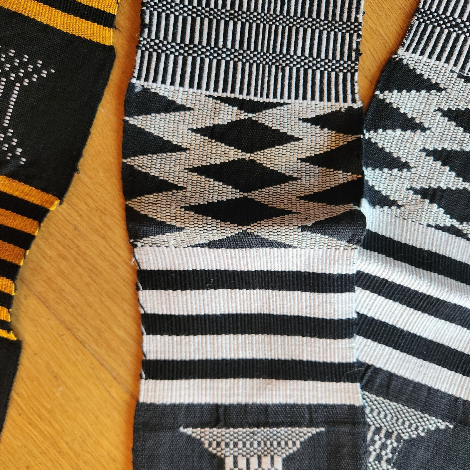 2 African Kente Cloth Sash