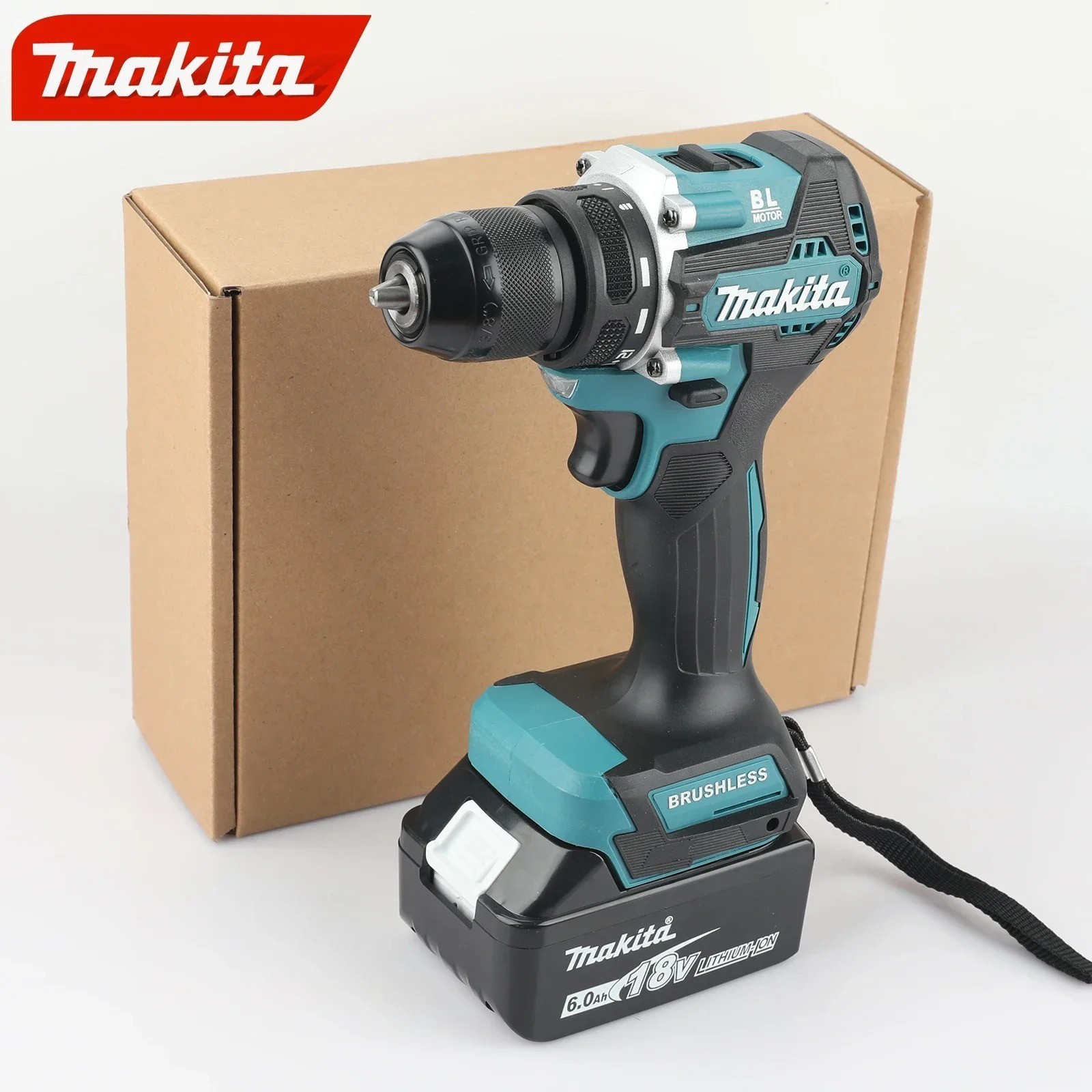 Cordless Driver Drill set 18V LXT Brushless Lithium Battery charger DDF487 Makit