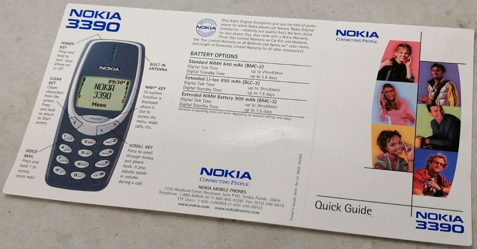 Nokia 3390 Quick Guide