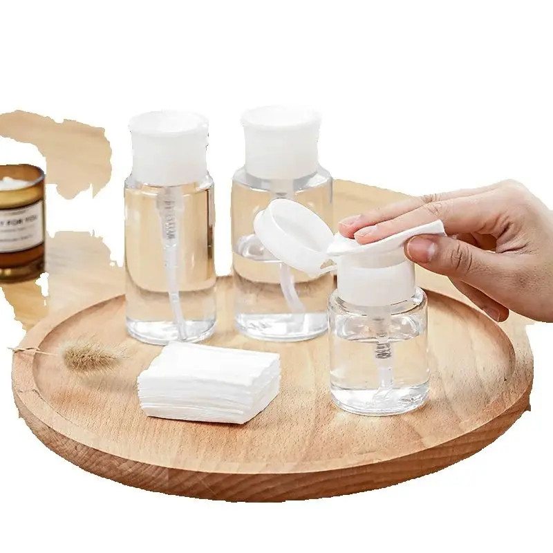 Refillable Push-Top Pump Bottles for Nail Polish & Makeup Remover 100ml