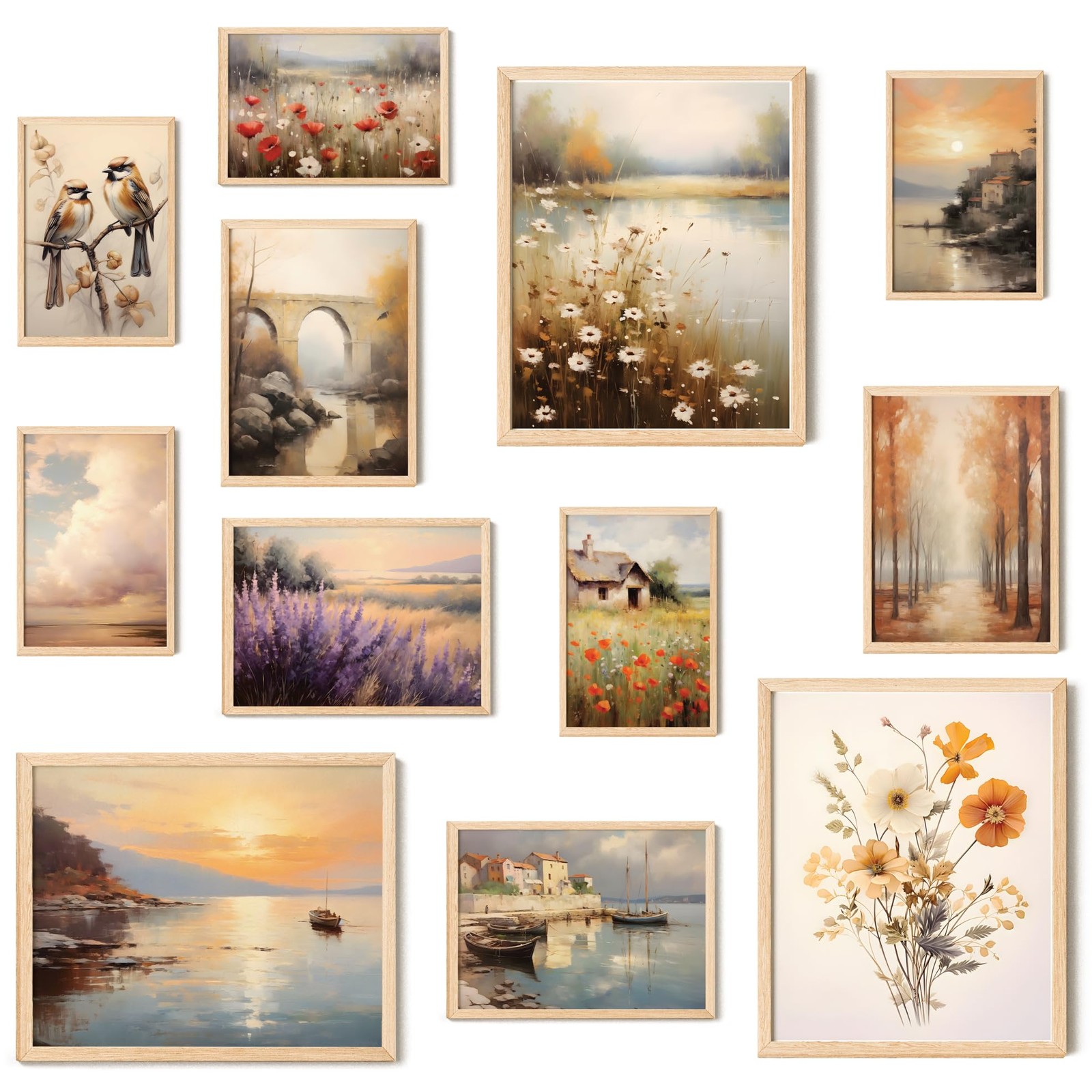 97 Decor Vintage French Country Wall Art - Neutral 8x10,