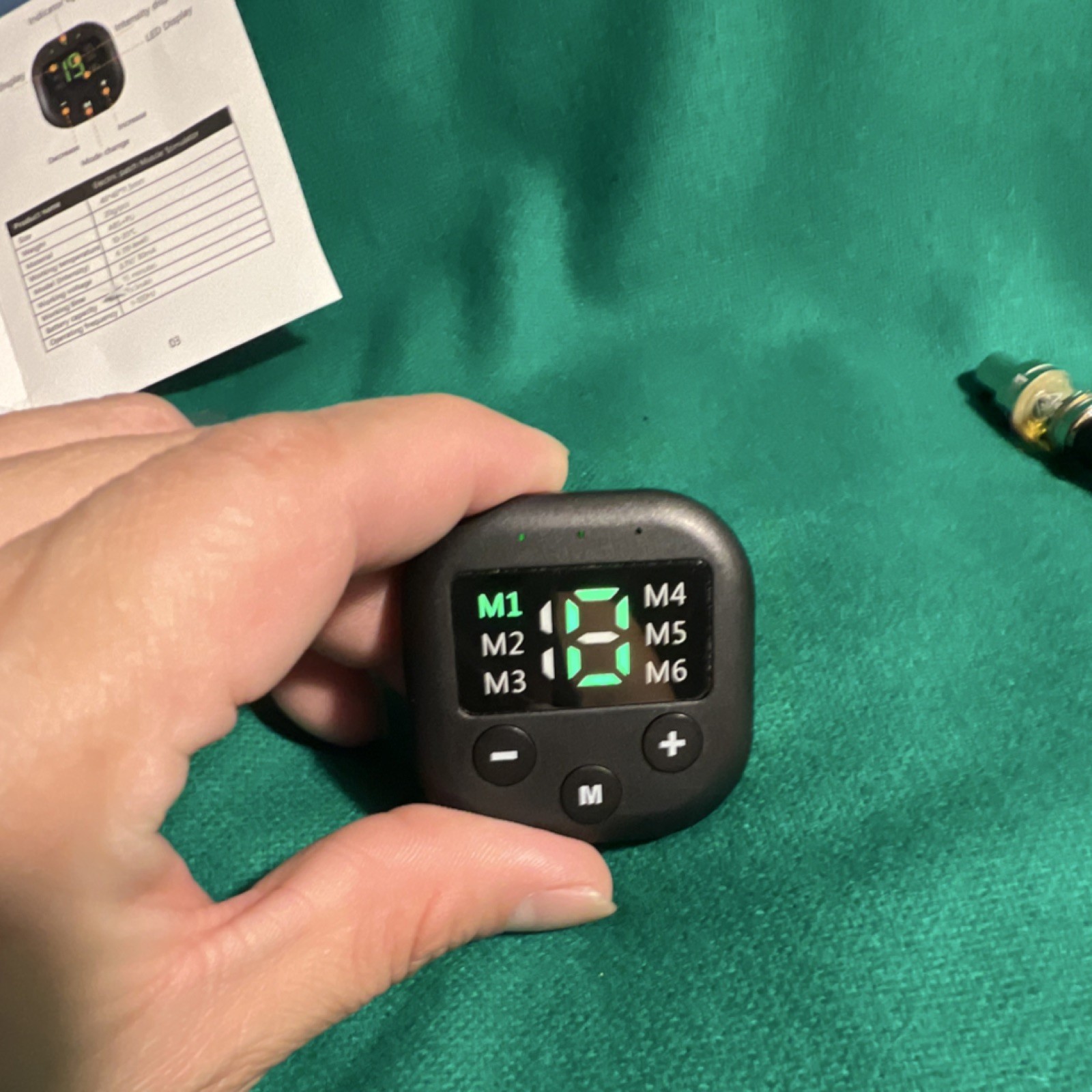 Muscle Stimulator Adjustable Intensity LED Display Abdominal EMS Exerciser