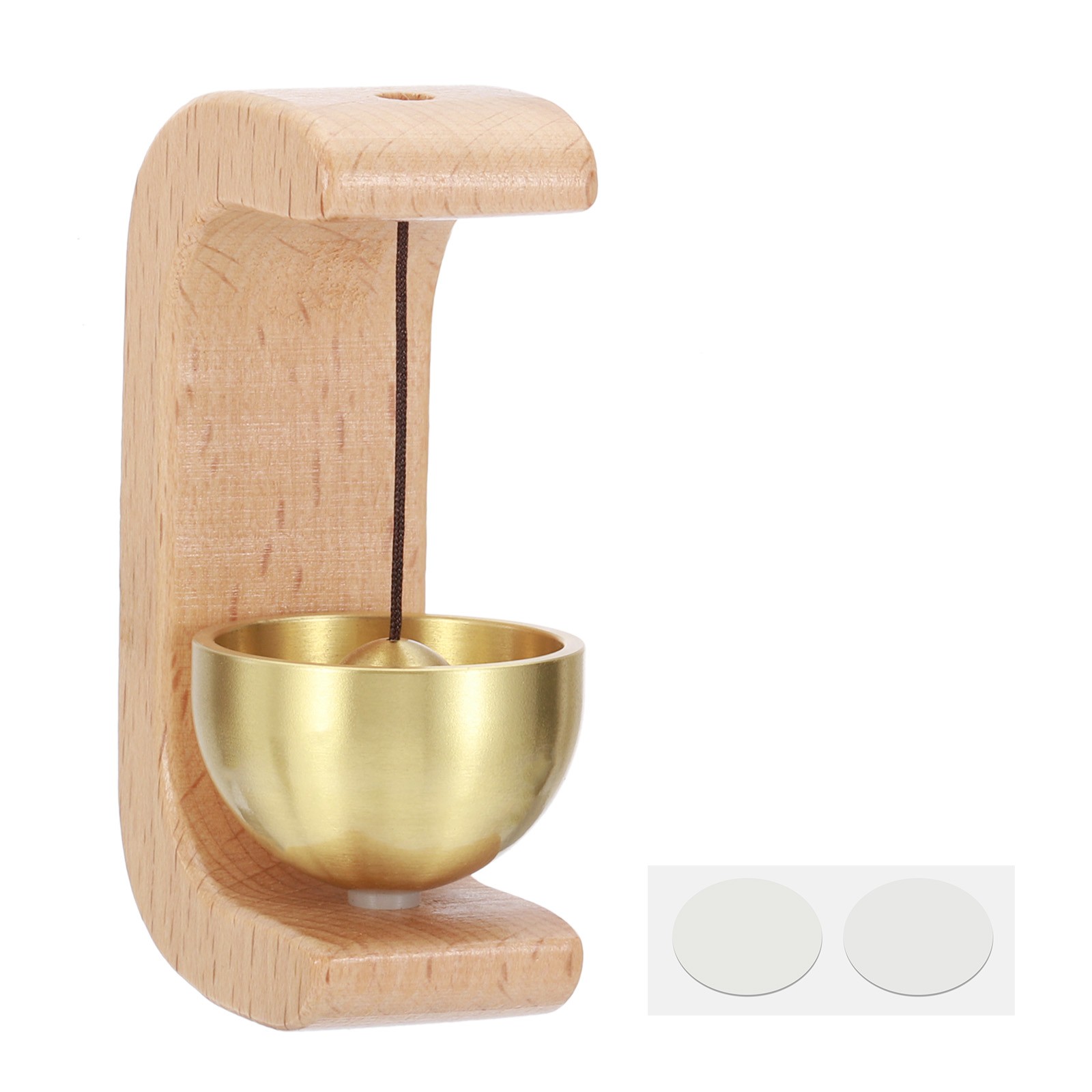 Shopkeepers Bell Wood Door Chime Hanging Magnetic Hanging Jingle Beige C Shape