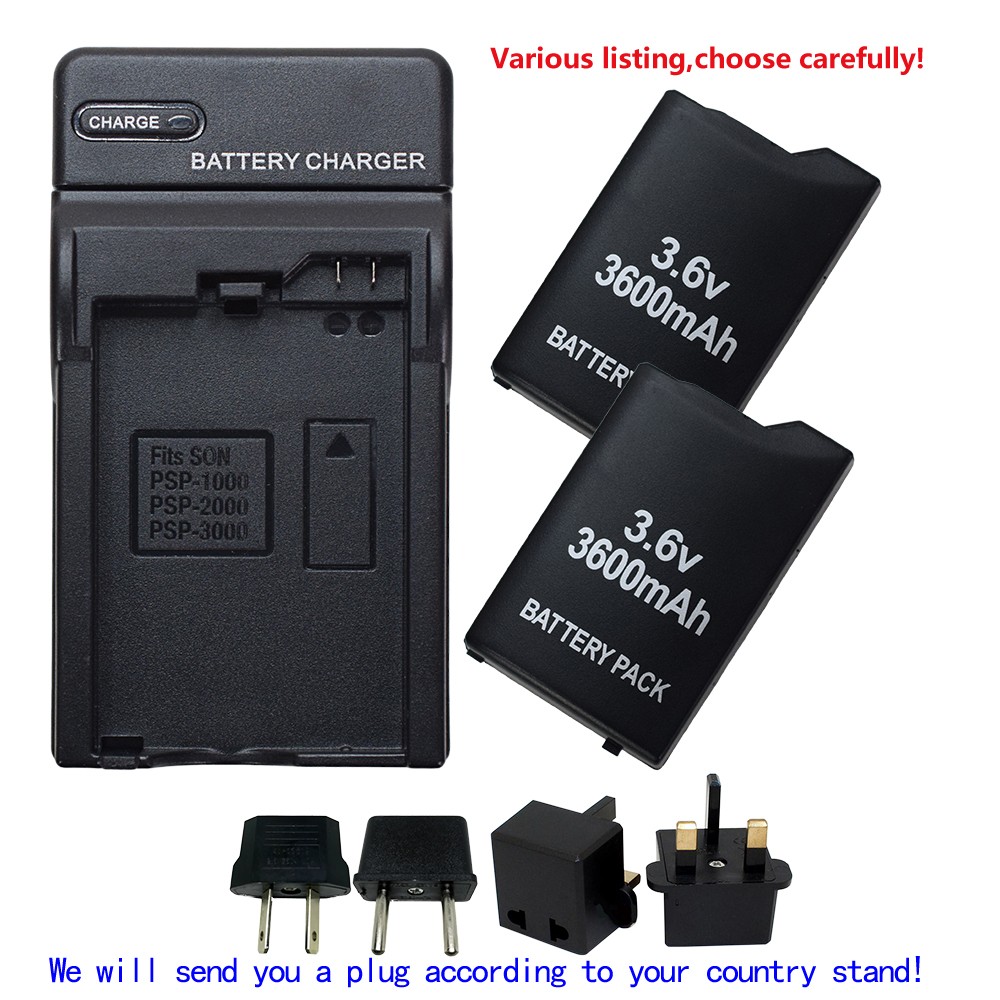 Rechargeable Battery or charger for Sony PSP-110 PSP-1001 PSP 1000 Fat New 3.6V