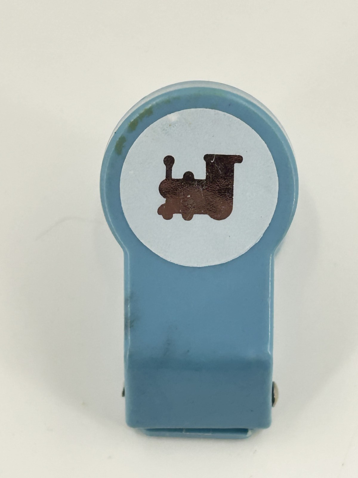 Vintage Mini Train Shape Paper Embosser Craft Scrapbook Card Making Blue
