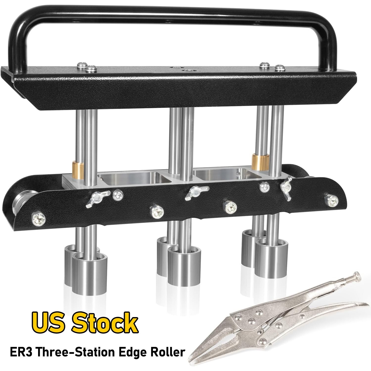 ER3 Three-Station Edge Roller Sheet Metal Edge Roller Bender,0~90° Bending Angle