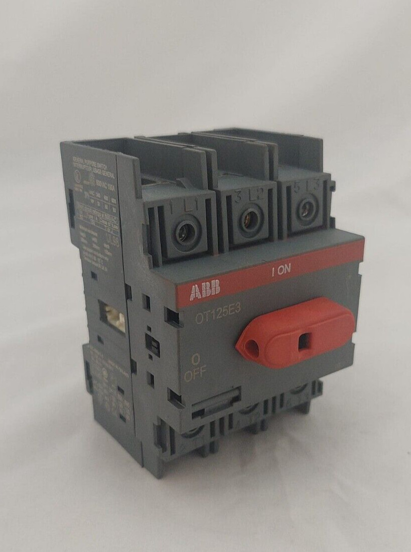 ABB CONTROL OT125E3 (OT125F3) DISCONNECT SWITCH 125A 3P 600VAC  P9