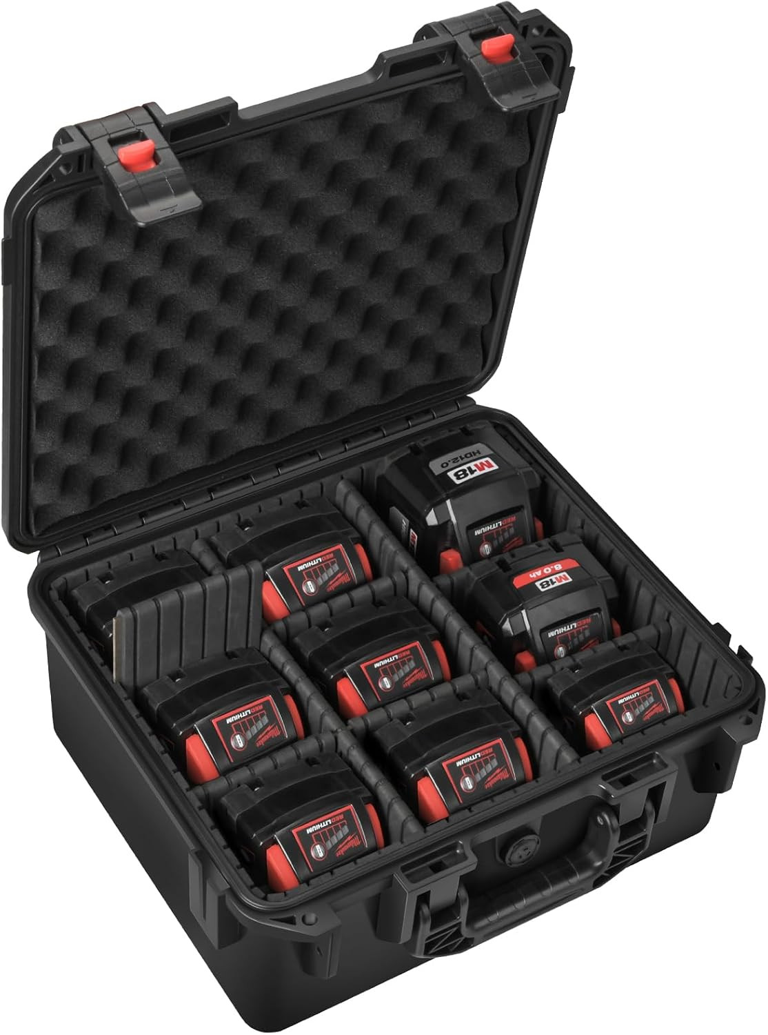 Storage Case for Milwaukee M18 M12 Battery - Waterproof & Shockproof Box | Power