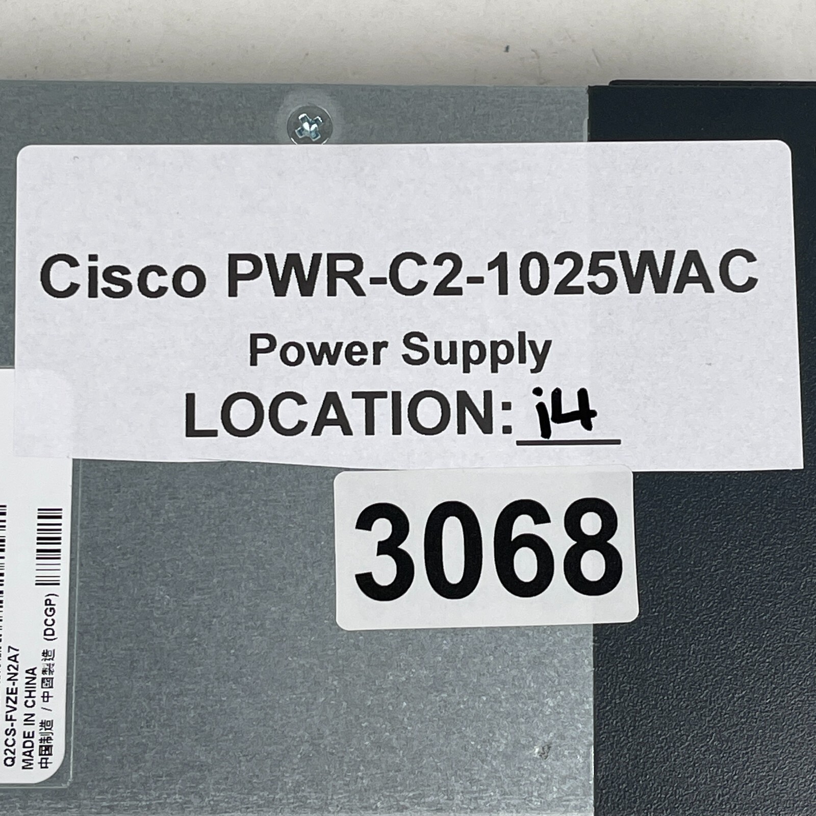Cisco PWR-C2-1025WAC AC Power Supply