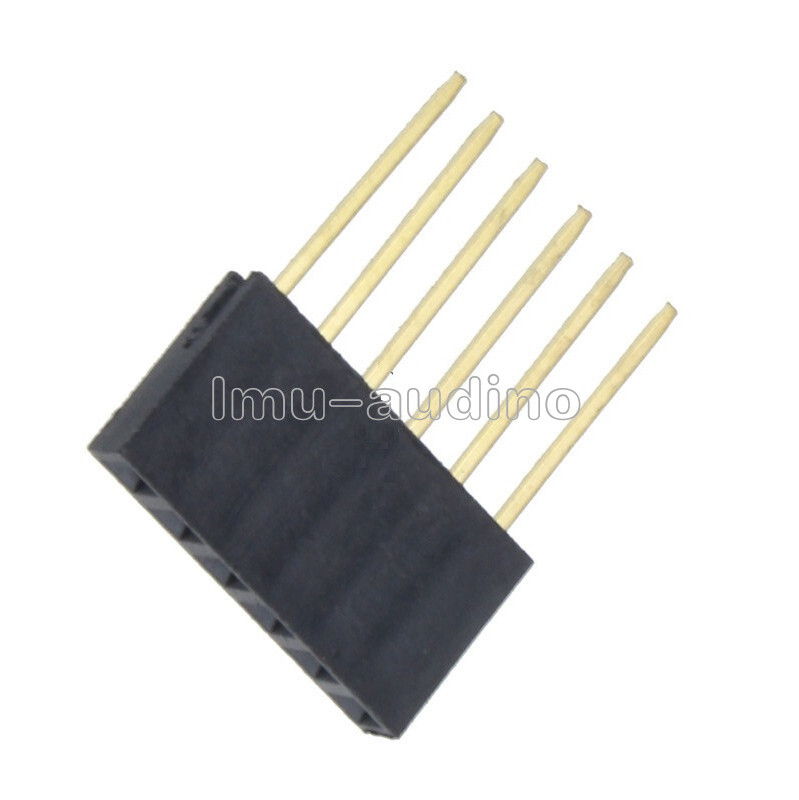 50X 6 Pin 2.54mm Stackable 11mm Long Legs Female Header for Arduino Shield NEW