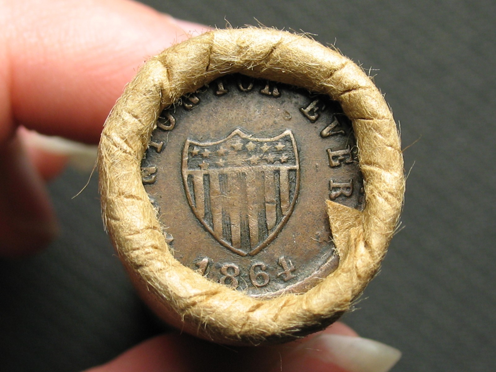COPPER LINCOLN WHEAT ROLL! OLD CIVIL WAR TOKEN / INDIAN HEAD CENT END COINS 61jb
