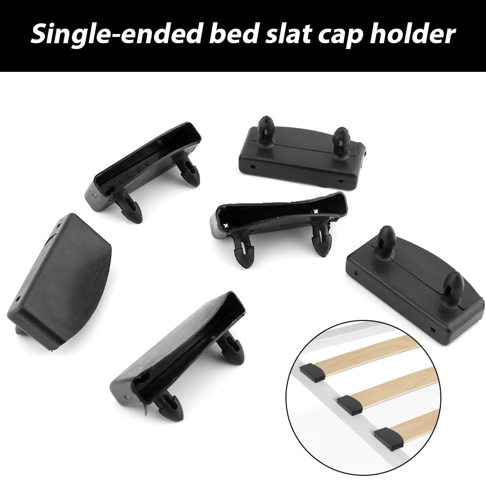 20 PCS 54x10mm Black Plastic Replacement Bed Slat Centre Caps Holders Base