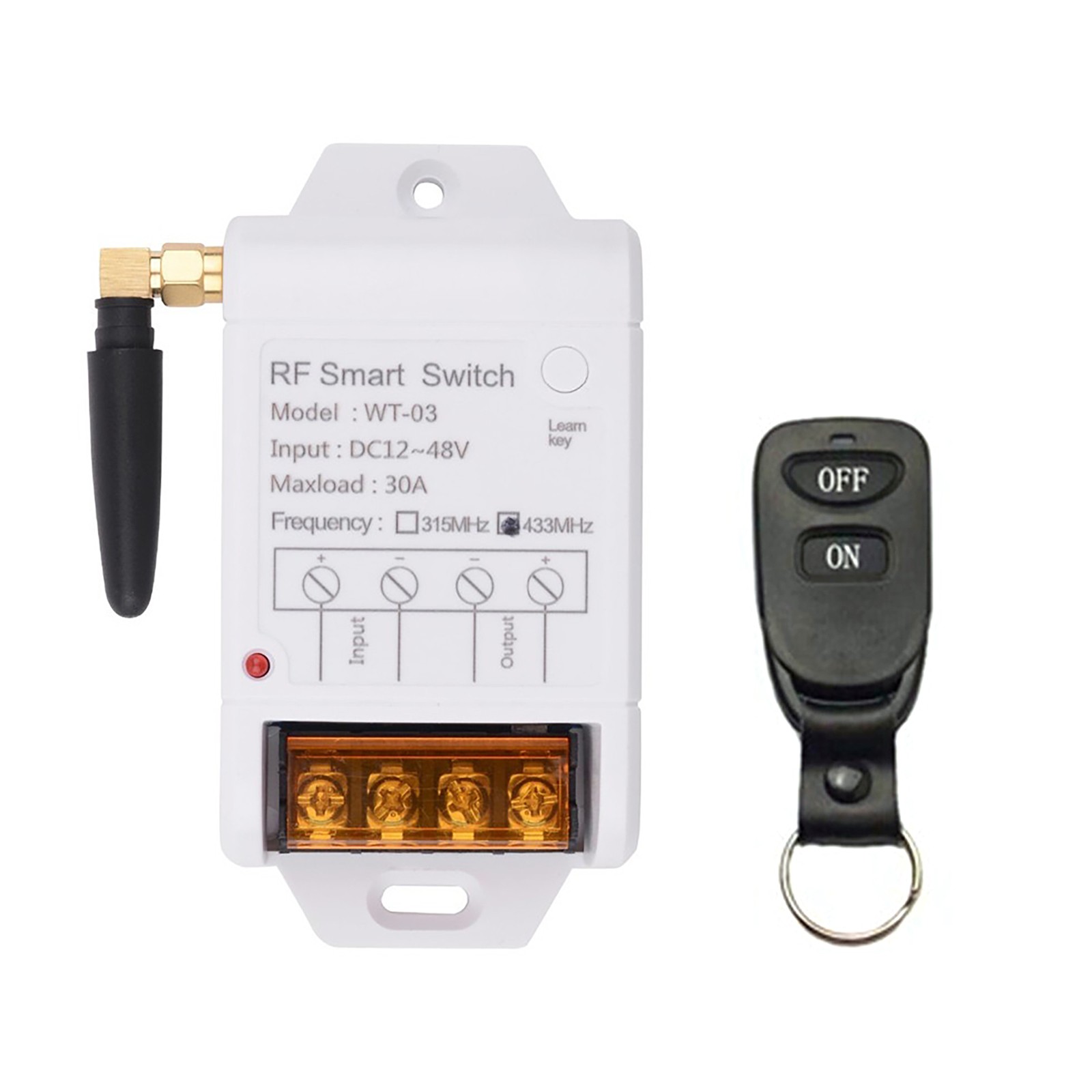 433Mhz High Power Wireless Remote Control Switch 30A Relay For Water Pump