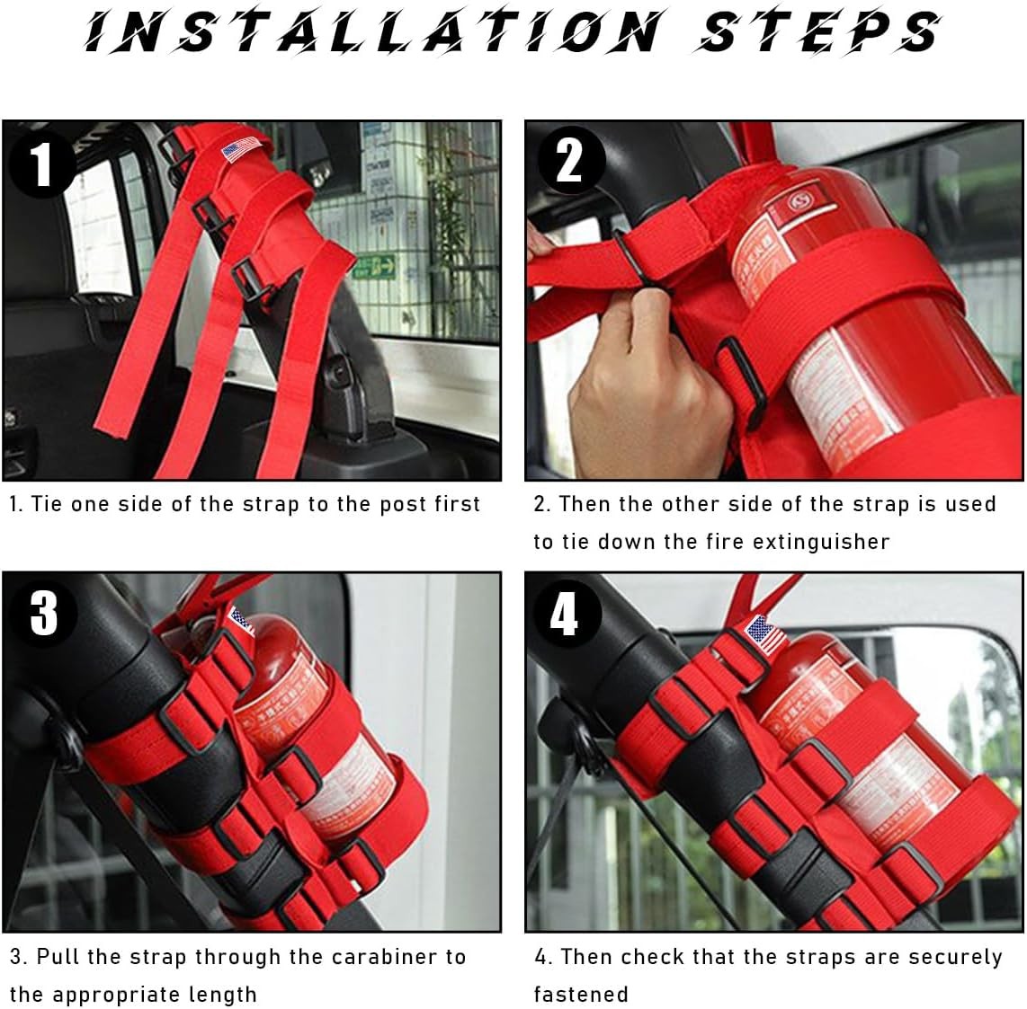 Fire Extinguisher Holder, Adjustable Roll Bar Fire Extinguisher Mount Holder,...