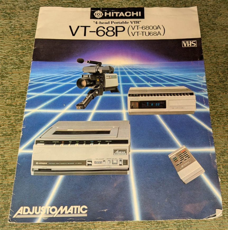 Vintage Hitachi VK-68P Ad Brochure