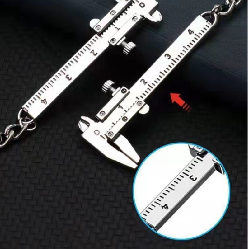 Mini Vernier Caliper Ornament Small Pendant Measuring Tool Bronze