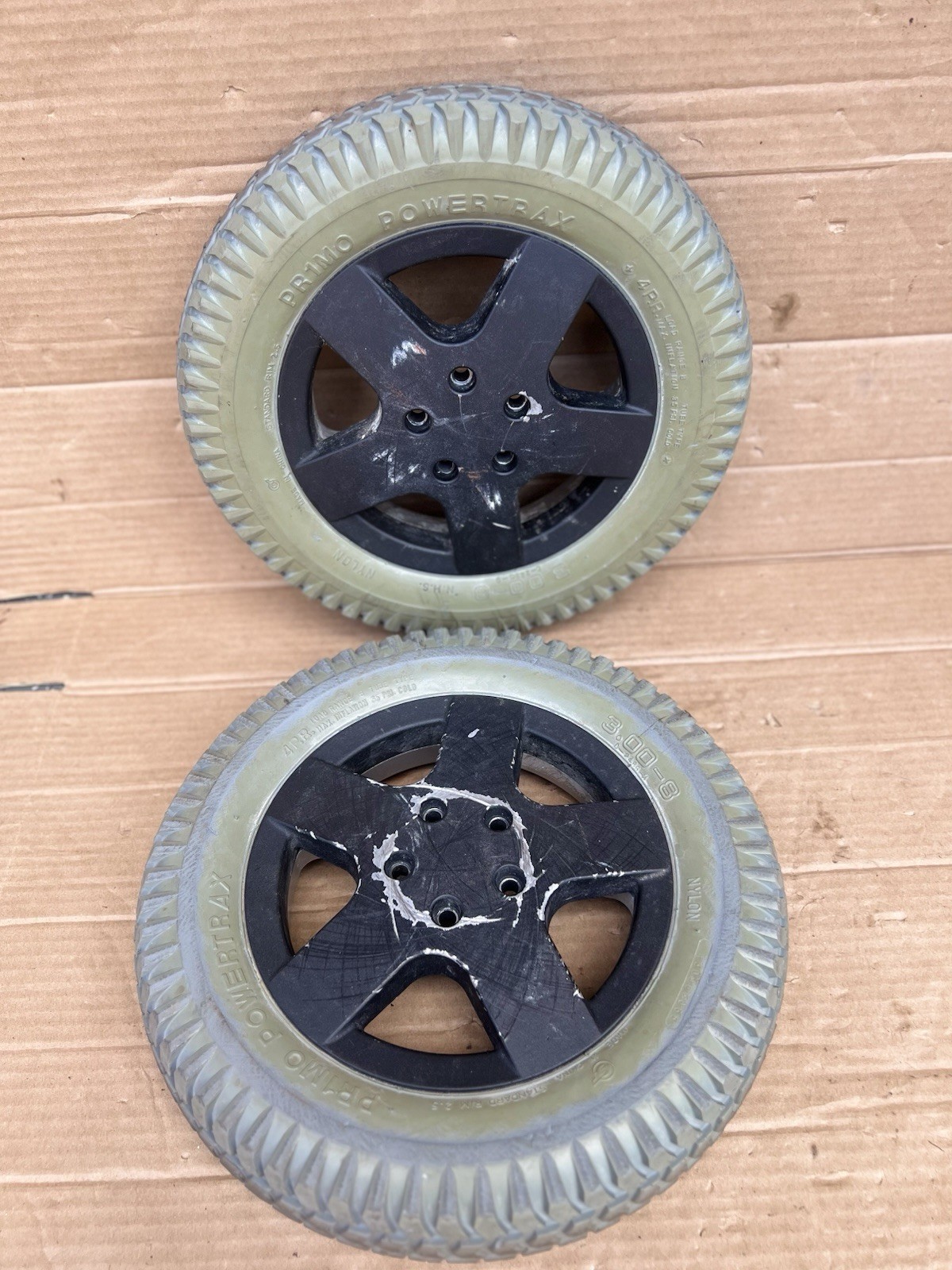 Invacare TDX SP Pr1mo Powertrax 3.00-8 Solid Filled Tires & Wheels WheelChair