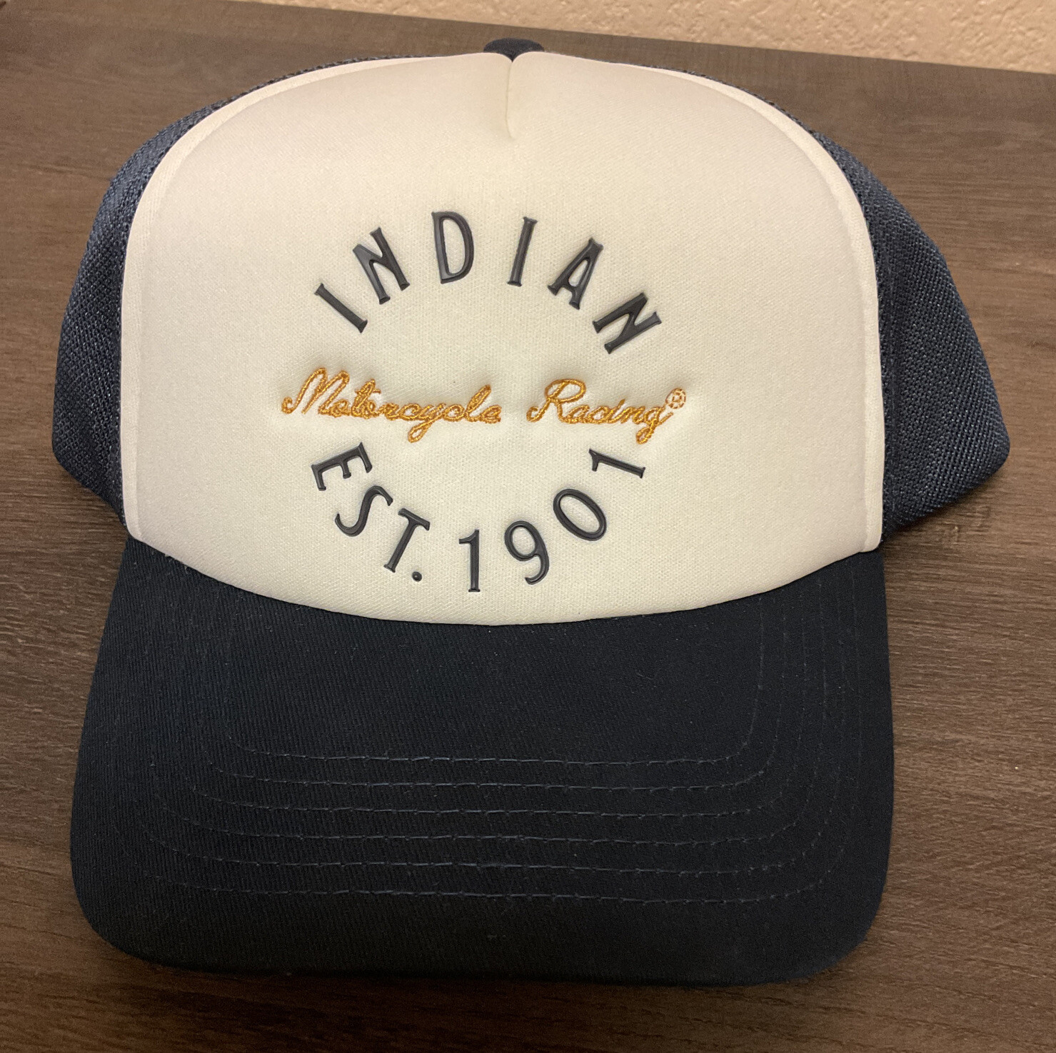 Indian Motorcycle Arizona Trucker Hat, Blue OEM #2860961 In Stock To Ship! #M190