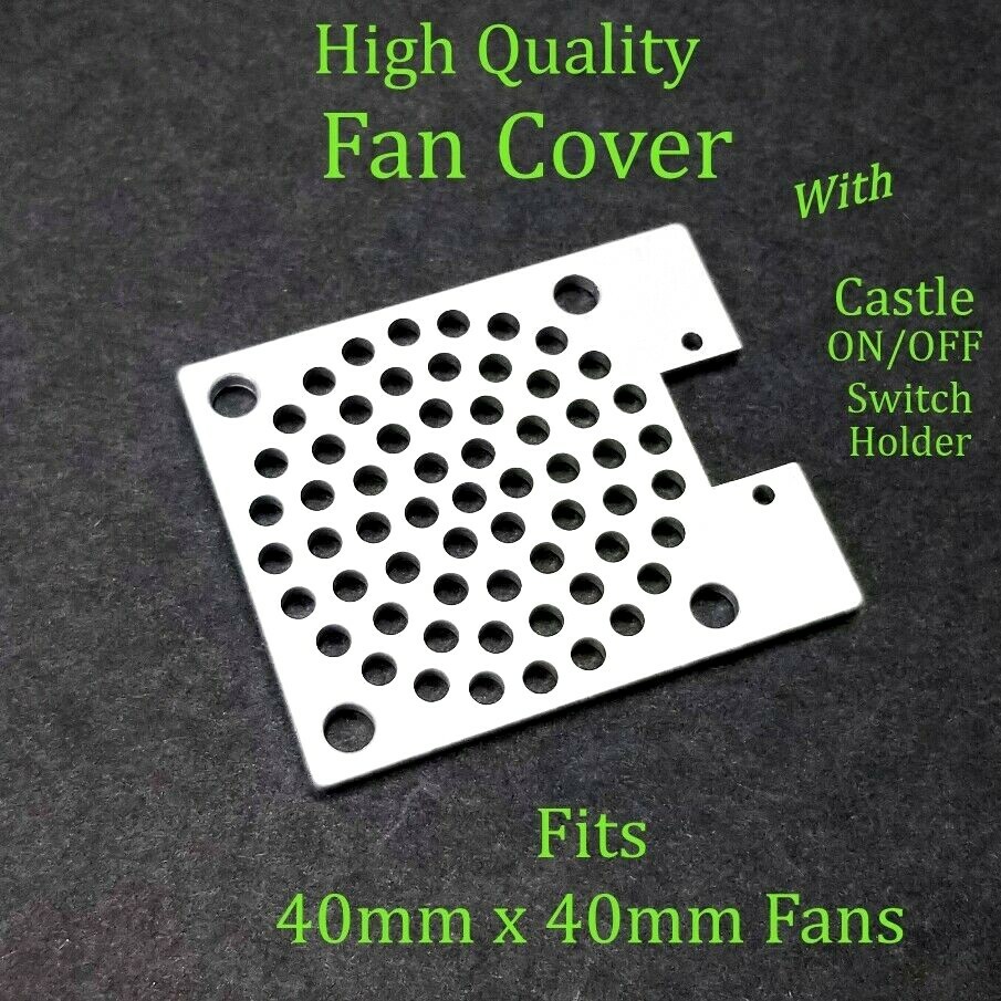 RCP Xtreme Cool 40mm Aluminum Fan (2) Covers Castle ESC ON/OFF Switch Holder