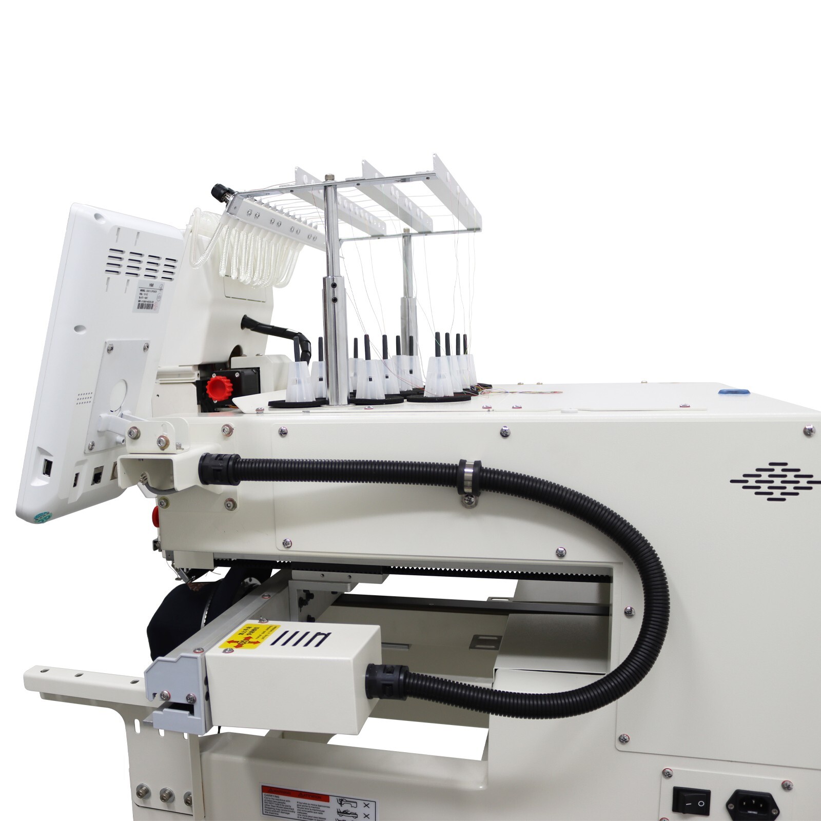 Commercial Home Automatic Flat Hat Embroidery Machine Single Head 12 Needles