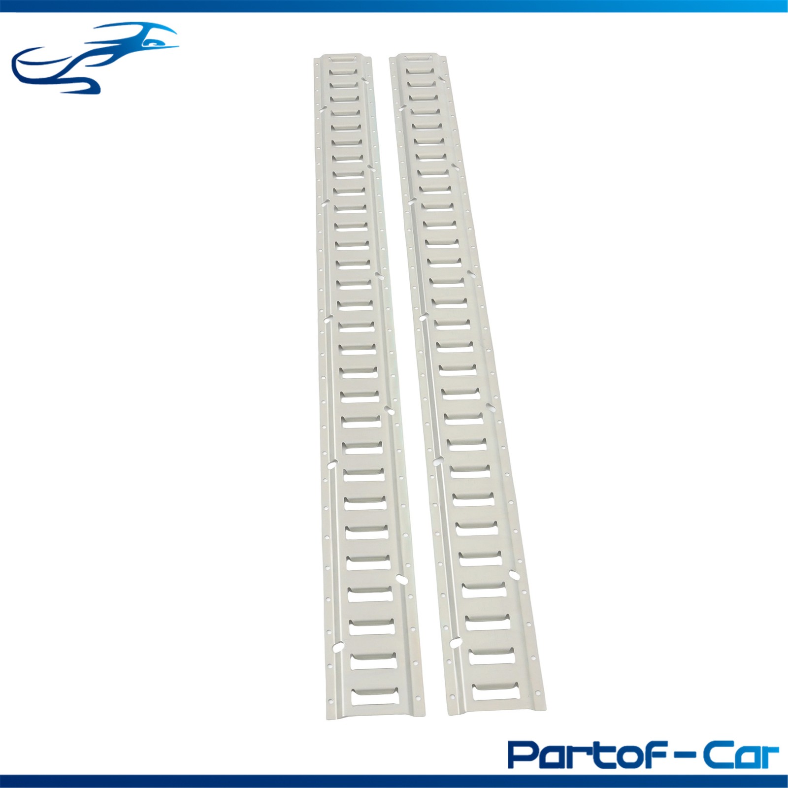 Silver 2 Pack 60" E Track Rail Sections Fit For Mounting In Trailers