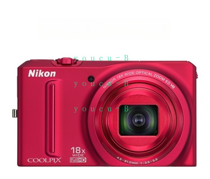 Nikon COOLPIX S9100 Digital Camera 12.1 MP 18x Optical Zoom Built-in Flash Red