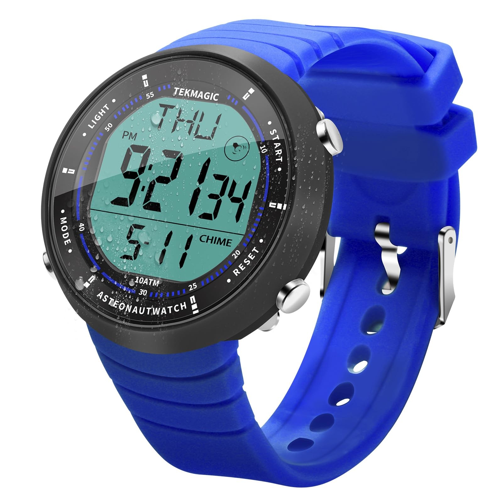 ILAME 10 ATM Water Resistant Sports Watch for Swimming and Dark blue + Black