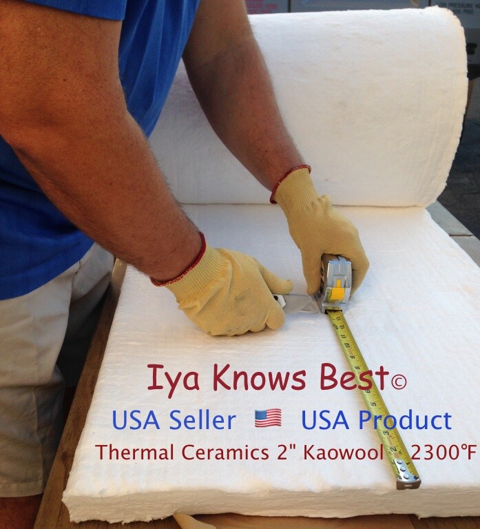 2" Kaowool 6" x 24" Ceramic Fiber Blanket Insulation 8# Thermal Ceramics 2300F