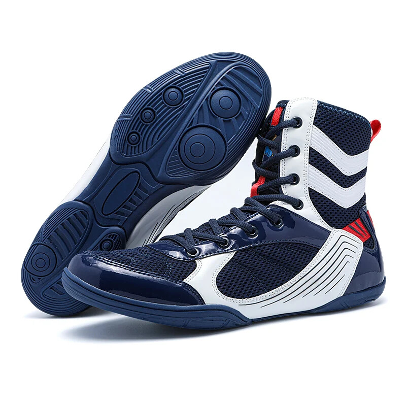 Professional Boxing Shoes High Gang Men's Breathable Anti Slip Wrestling Shoes