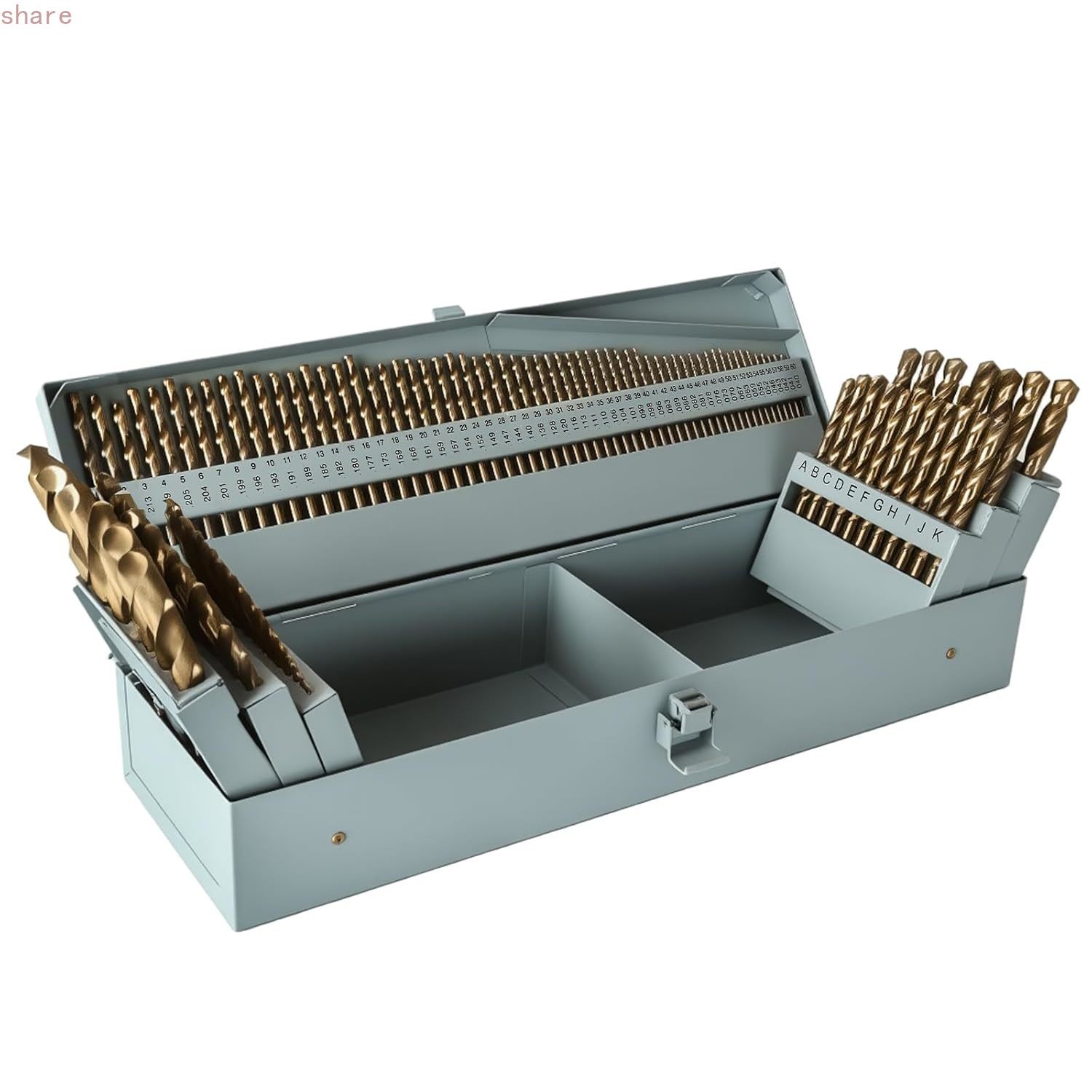 COMOWARE Cobalt Drill Bit Set- 115Pcs M35 High Speed Steel Twist Jobber Length