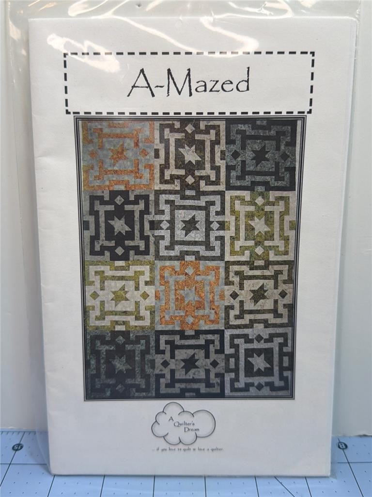 A QUILTER'S DREAM Quilt Pattern A-MAZED - 5 Sizes to 105" x 105" Largest (King)