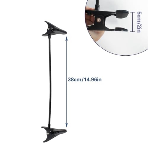 2 Pack Adjustable Paper Holder for Typing, Strong Clip-On Document Stand with