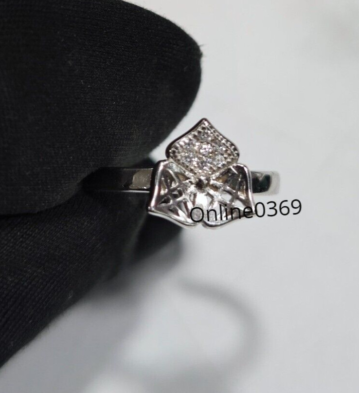 For Women's 3 Leaf Adjustable Toe Ring Cubic Zirconia White Gold Plated Silver