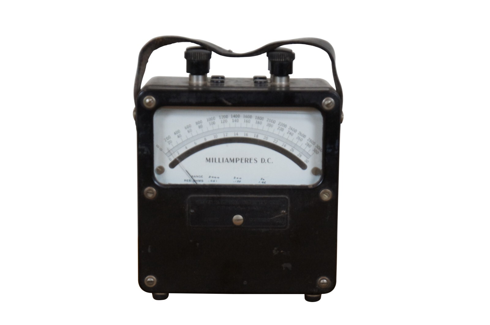 Weston Electrical Zero Corrector DC Milliamperes Volt Meter Model 931