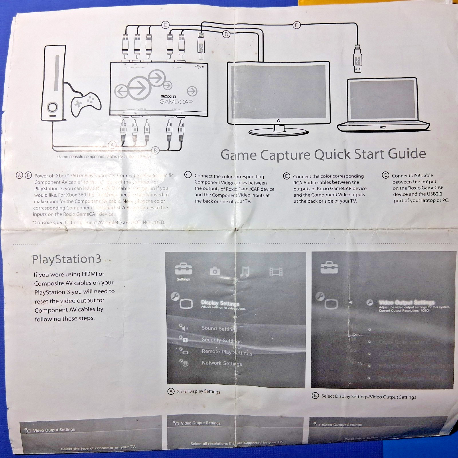 Roxio GameCap HU348-E Video Game Capture Device – Component Capture Xbox 360 PS3