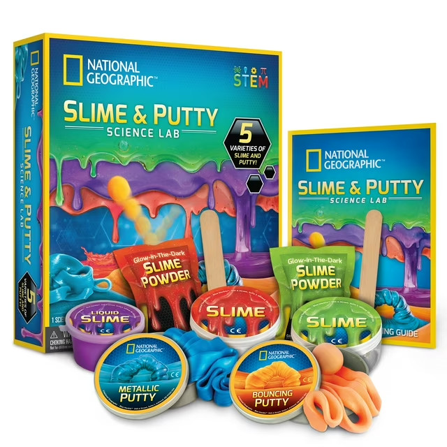 NATIONAL GEOGRAPHIC STEM MEGA SLIME & PUTTY KIT SCIENCE KIT FOR KIDS- New SEALED