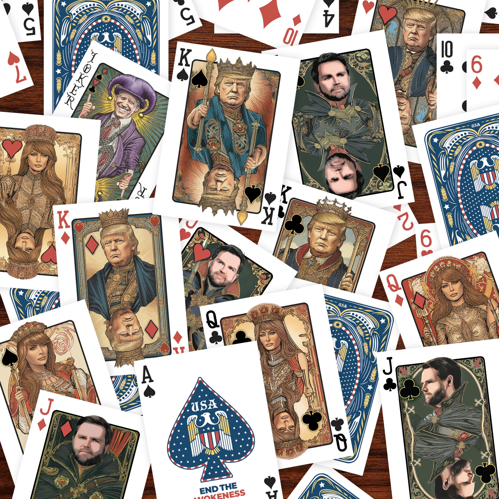 Trump Poker Playing Cards – MAGA 2024 Deck – Political Gag Gift or Collectible