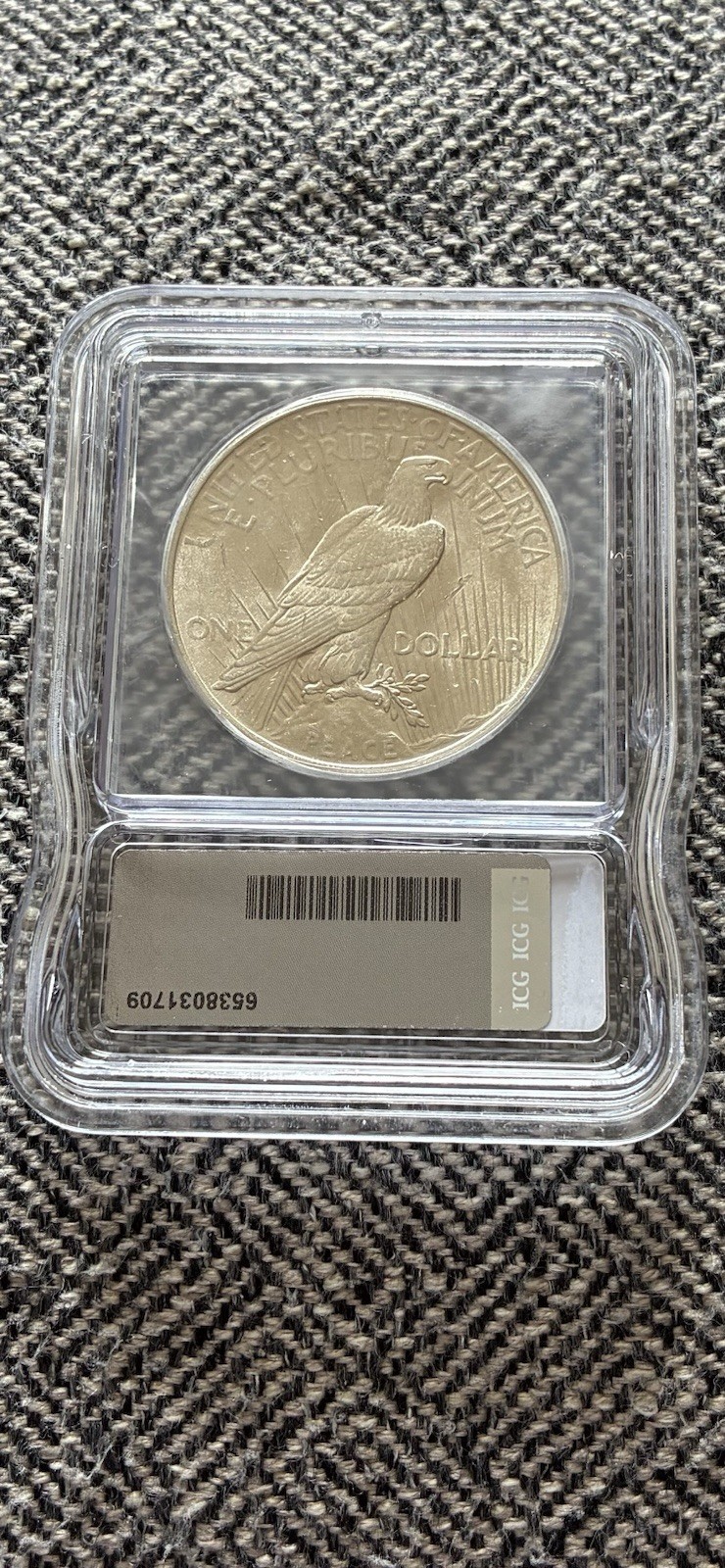 1923 Peace Silver Dollar $1 ICG MS62 – Uncirculated Classic U.S. Silver Coin