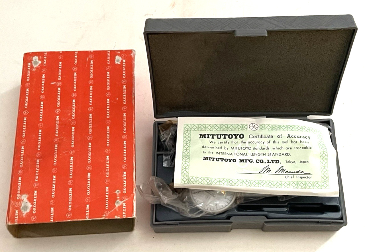 MITUTOYO 513-118 DIAL TEST INDICATOR .001-.04 Set W ACCESSORIES Hard Case UNUSED