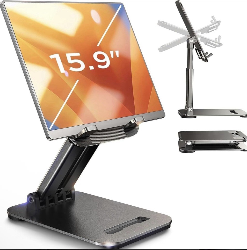 LISEN Tablet Stand Holder for Desk Foldable Adjustable iPad/Kindle 4-15.9”