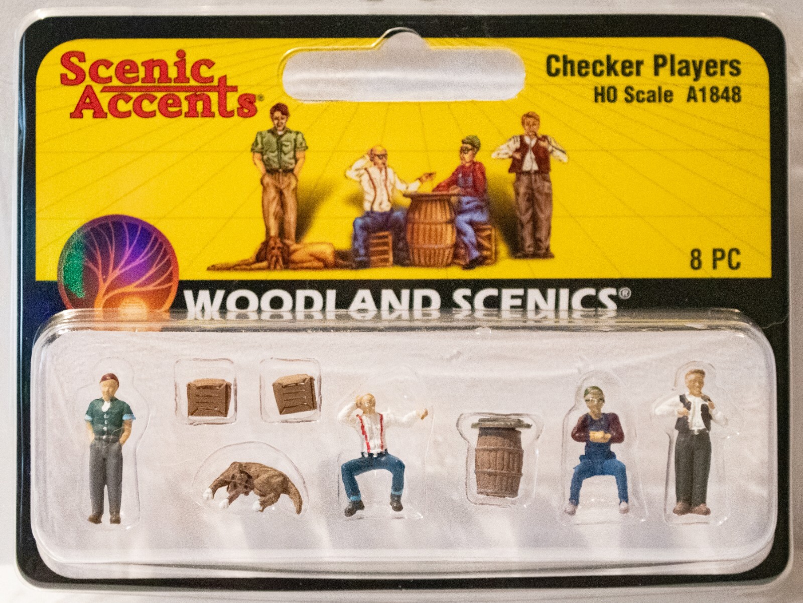 Woodland Scenics HO #1848 Scenic Accents(R) -- Checkers Players pkg(4)
