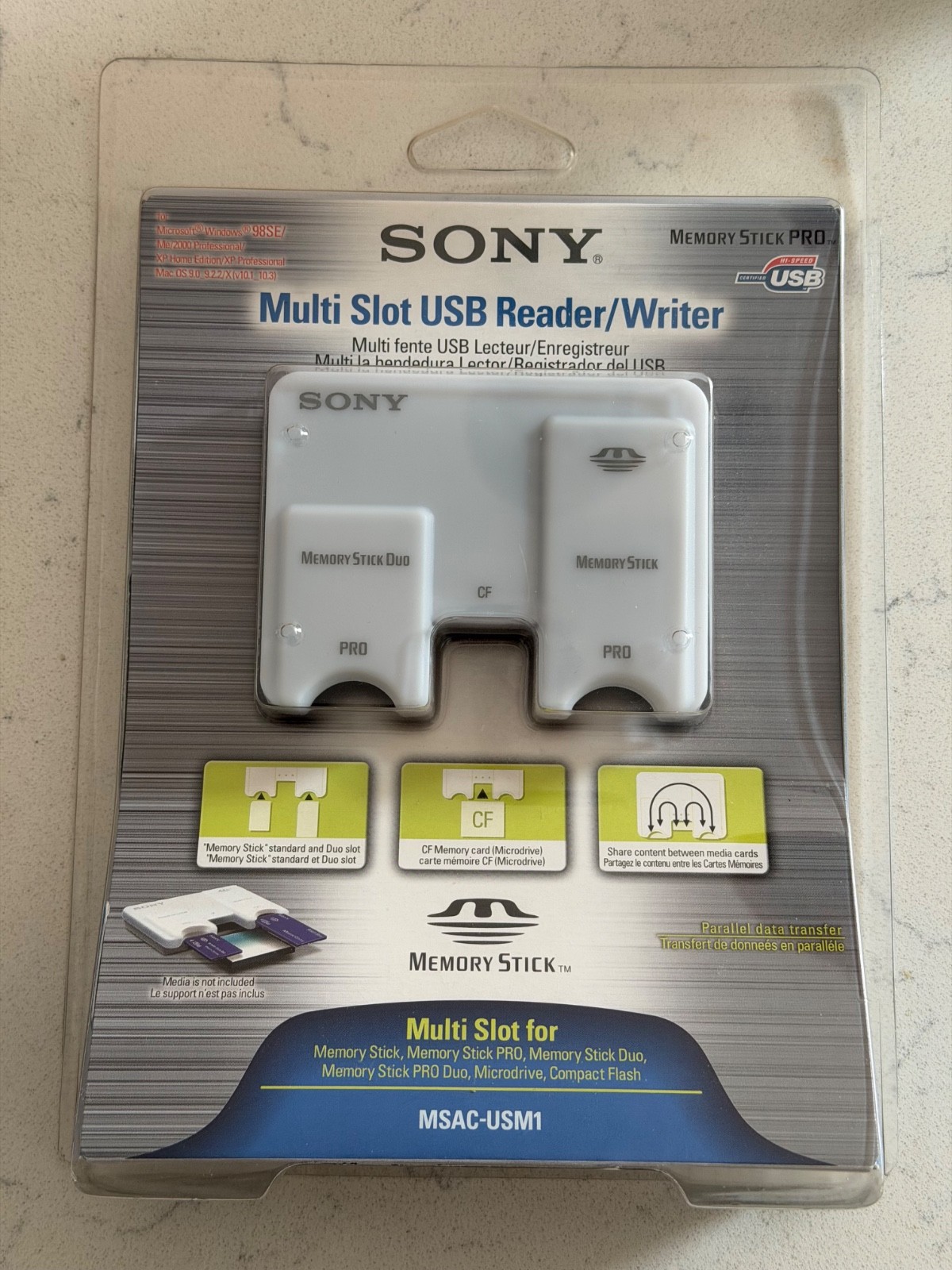 Sony MS and CF USB Card Reader (MSAC-USM1) ** Brand new, sealed package **