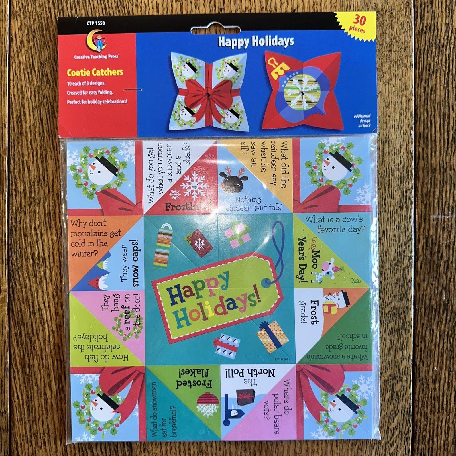 Christmas Holiday Cootie Catchers Poppin Patterns 30 Classroom Set New Dopamine