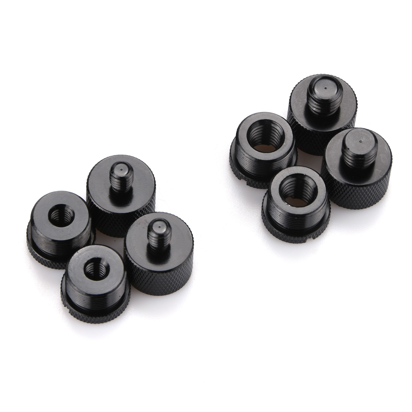 8x Mic Stand Thread Adapter Kit 5/8 Female To 3/8 Male 5/8 Female To 1/4 Male
